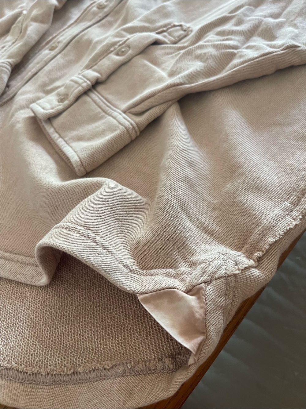aerie tan button-front shacket - Picture 4 of 6